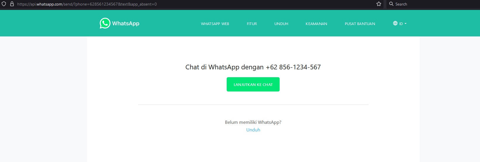 cara chat whatsapp tanpa save nomor