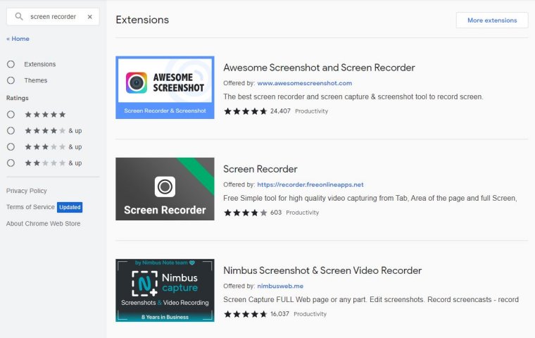 Screen Recorder Browser Extension