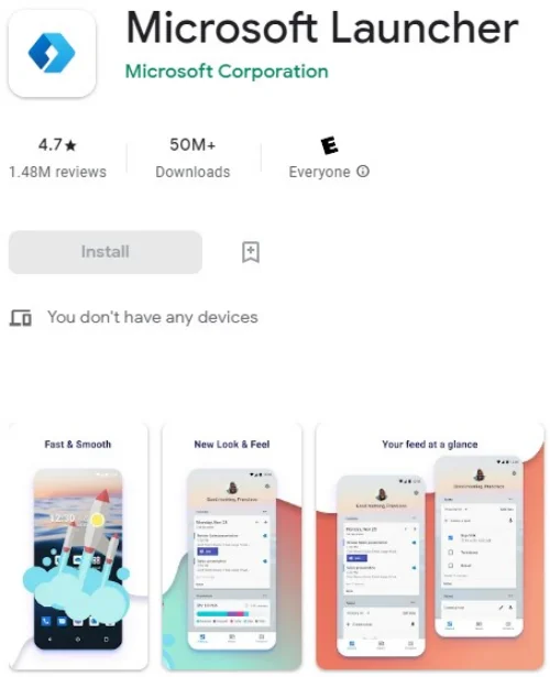 Microsoft Launcer Untuk menyembunyikan aplikasi di Oppo