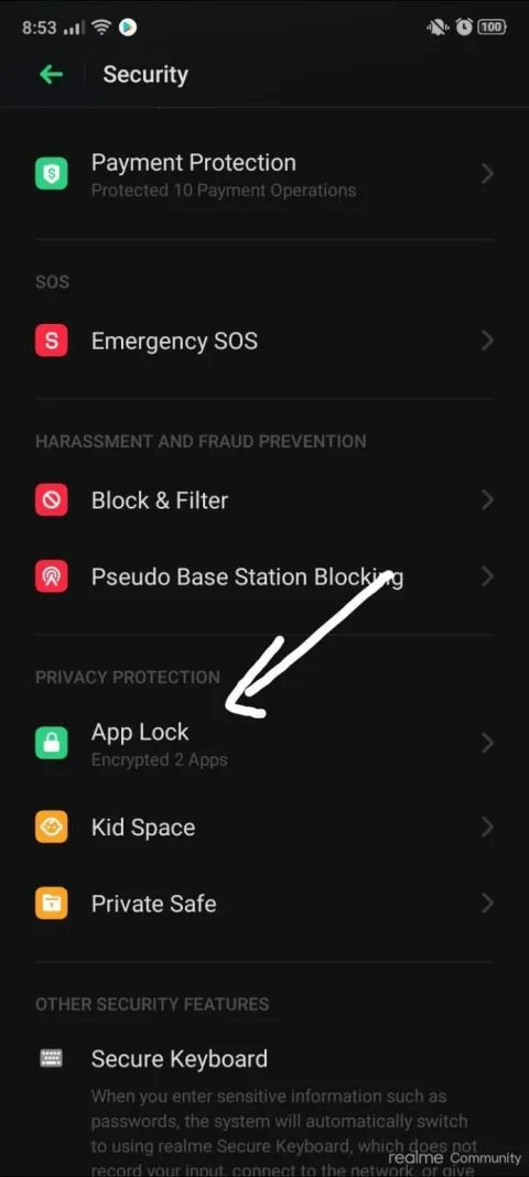 Realme App Lock