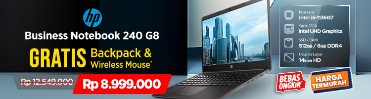 Promo Laptop Bisnis HP Notebook 240 G8 Termurah 2023 Bhinneka