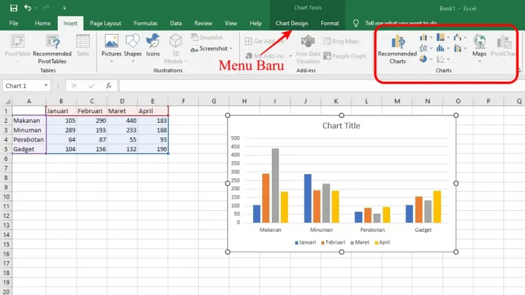 Grafik di Excel