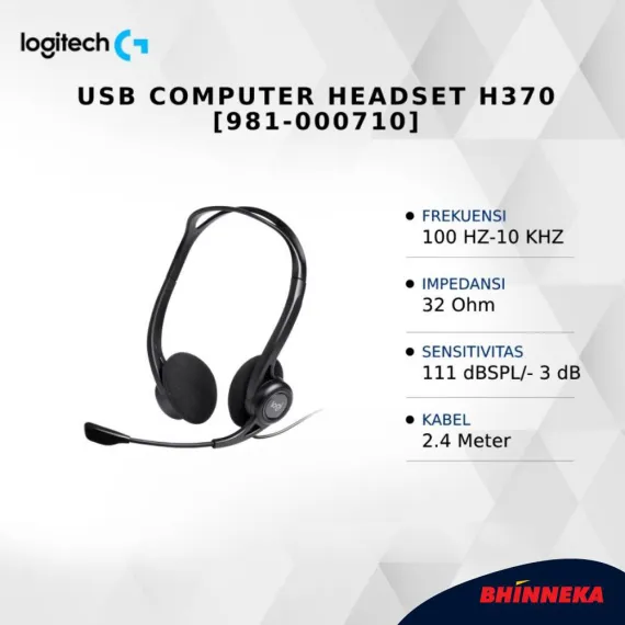 LOGITECH USB Computer Headset H370