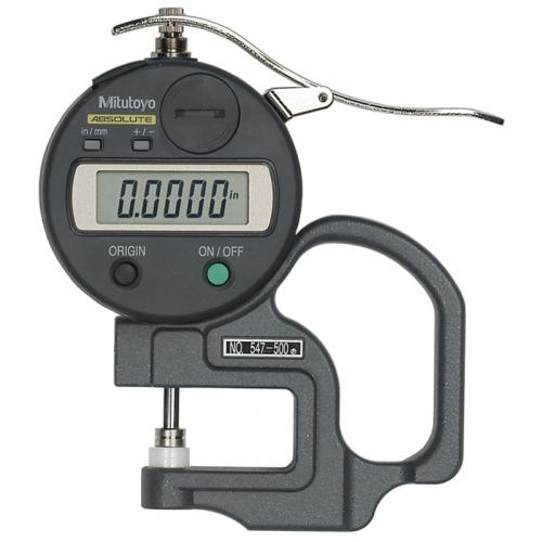 MITUTOYO ABS Digital Thickness Gauge with ID-S Inch/Metric 0.47 Inch/0.01 mm